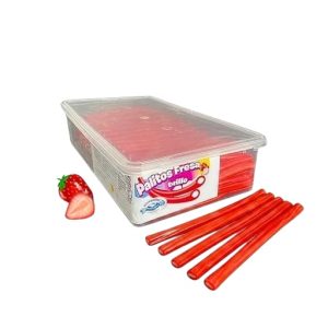 Palitos de fresa brillo con nata