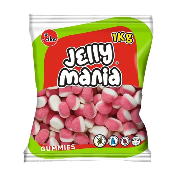 Besitos Fresa Goma Jake 1Kg – Gominolas Jelly Mania Sin Gluten