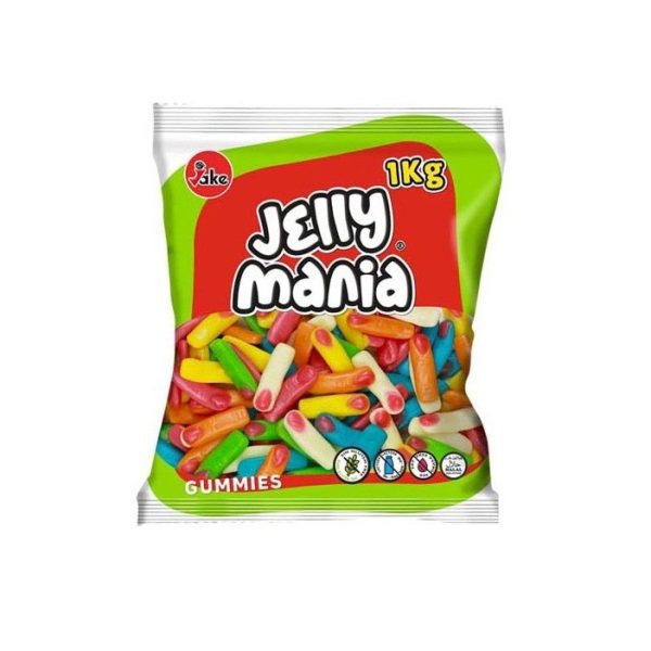 Dedos Brillo Goma Jake 1Kg - Gominolas Jelly Mania Sin Gluten
