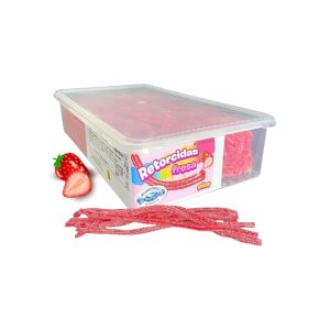 Pack de 200 retorcidas de fresa ácidas con pica-pica Mundidolç