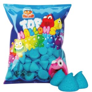 Top Mallows de Top Candy - Nubes de Malvavisco sabor Frambuesa Azul (Bolsa de Golosinas)