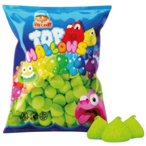 Top Mallows de Top Candy - Nubes de Malvavisco sabor Melón (Bolsa de Golosinas)