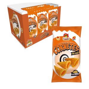 Cornetes sabor queso Tosfrit caja de 12 unidades